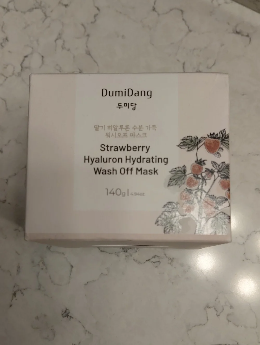 NIB DumiDang Strawberry Hyaluron Hydrating Wash Off Mask 140g NEW